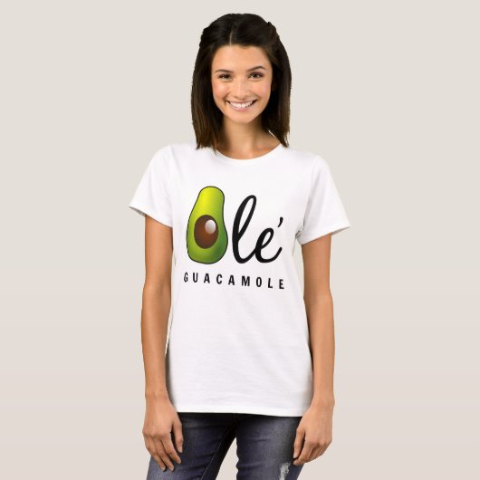 Ole Guacamole Avocado Humor T-shirt (Voorkant volledig)