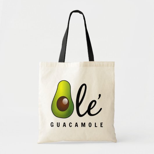 Ole Guacamole Avocado Humor Tote Bag (Voorkant)
