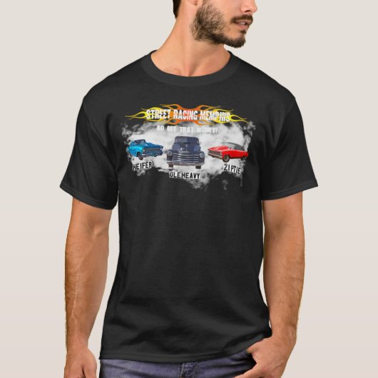 Ole Heavy, Heifer, Ziptie Street racing Memphis T-shirt (Voorkant)