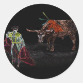 Ole Matador Ronde Sticker (Voorkant)