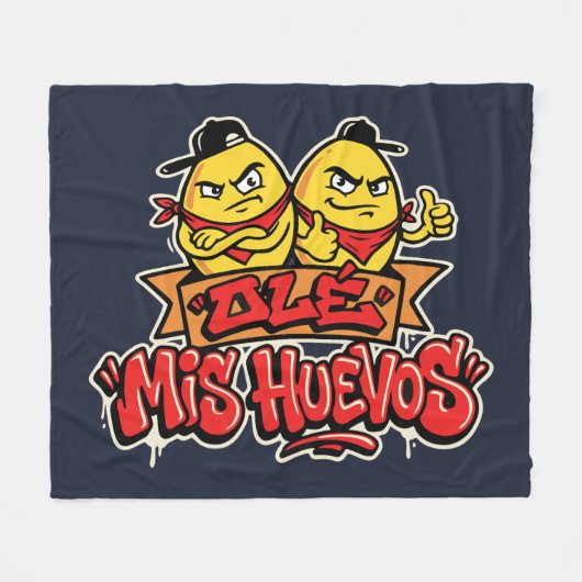Ole mis huevos 2 fleece deken (Voorkant (Horizontaal))
