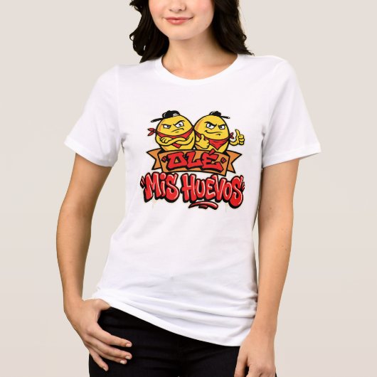Ole mis huevos 2 Tri-Blend shirt (Voorkant)