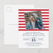 Ole Miss Football Helm | Donkerblauw Aankondigingskaart (Voorkant / Achterkant)