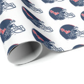 Ole Miss Football helm | Donkerblauw Cadeaupapier (Rol Hoek)