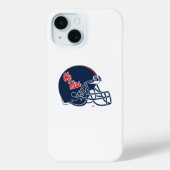 Ole Miss Football helm | Donkerblauw Case-Mate iPhone Case (Achterkant)
