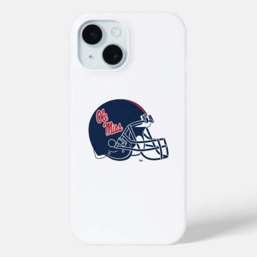 Ole Miss Football helm | Donkerblauw Case-Mate iPhone Case (Achterkant)
