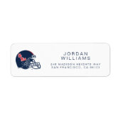 Ole Miss Football helm | Donkerblauw Etiket (Voorkant)