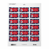 Ole Miss Football helm | Donkerblauw Etiket (Full Sheet)