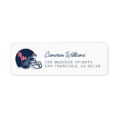 Ole Miss Football helm | Donkerblauw Etiket (Voorkant)