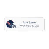 Ole Miss Football helm | Donkerblauw Etiket (Voorkant)