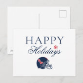 Ole Miss Football Helm | Donkerblauw Feestdagenkaart (Voorkant / Achterkant)