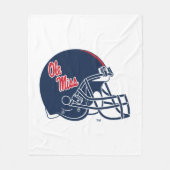 Ole Miss Football helm | Donkerblauw Fleece Deken (Voorkant)