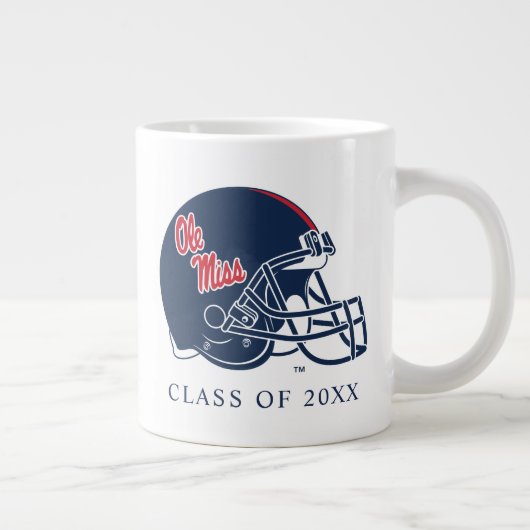 Ole Miss Football helm | Donkerblauw Grote Koffiekop (Rechts)