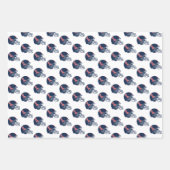 Ole Miss Football helm | Donkerblauw Inpakpapier Vel (Voorkant 3)