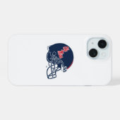Ole Miss Football helm | Donkerblauw iPhone 15 Case (Achterkant horizontaal)