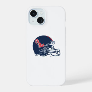 Ole Miss Football helm Donkerblauw iPhone 15 Case