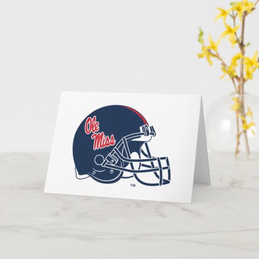 Ole Miss Football helm | Donkerblauw Kaart (Gele Bloem)
