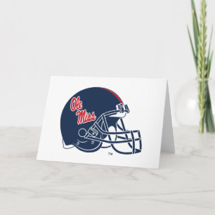Ole Miss Football helm Donkerblauw Kaart