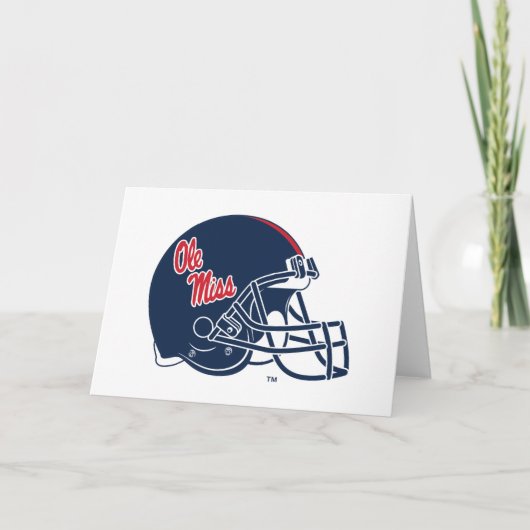 Ole Miss Football helm | Donkerblauw Kaart (Voorkant)