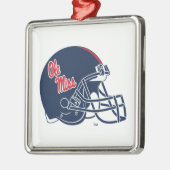 Ole Miss Football helm | Donkerblauw Metalen Ornament (Links)