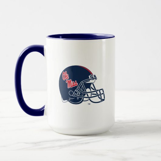 Ole Miss Football helm | Donkerblauw Mok (Links)