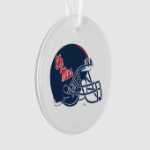 Ole Miss Football helm | Donkerblauw Ornament (voorkant)