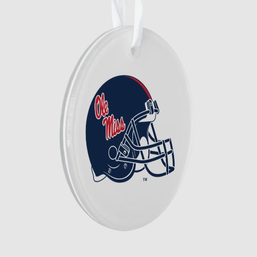 Ole Miss Football helm | Donkerblauw Ornament (voorkant)