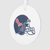Ole Miss Football helm | Donkerblauw Ornament (voorkant)