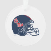 Ole Miss Football helm | Donkerblauw Ornament (voorkant)