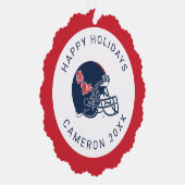 Ole Miss Football helm | Donkerblauw Ornament Kaart (Rechts)