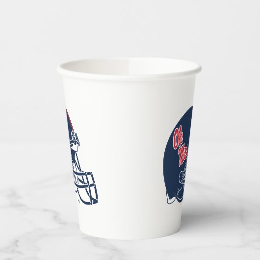 Ole Miss Football helm | Donkerblauw Papieren Bekers (Links)