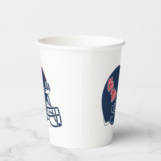 Ole Miss Football helm | Donkerblauw Papieren Bekers (Rechts)