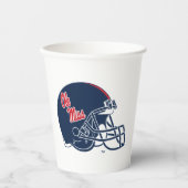Ole Miss Football helm | Donkerblauw Papieren Bekers (Voorkant)