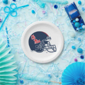 Ole Miss Football helm | Donkerblauw Papieren Bordje (Feest)
