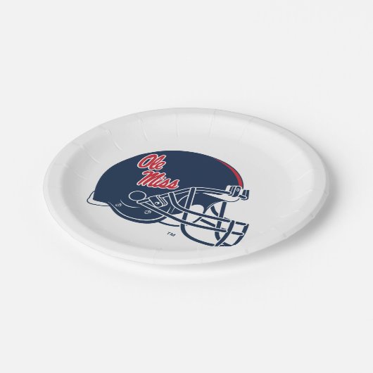 Ole Miss Football helm | Donkerblauw Papieren Bordje (Gekanteld)