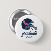 Ole Miss Football helm | Donkerblauw Ronde Button 5,7 Cm (Voorkant /achterkant)