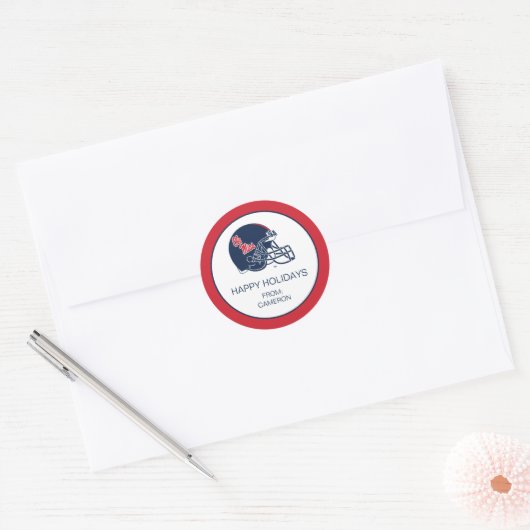 Ole Miss Football helm | Donkerblauw Ronde Sticker (Envelop)