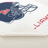 Ole Miss Football helm | Donkerblauw Sherpa Deken (3/4)