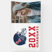Ole Miss Football helm | Donkerblauw Spandoek (Verticaal)