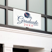 Ole Miss Football helm | Donkerblauw Spandoek (Buitenkant Gebouw)