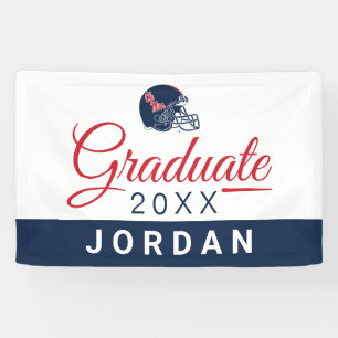 Ole Miss Football helm   Donkerblauw Spandoek