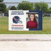 Ole Miss Football helm | Donkerblauw Spandoek (Insitu)