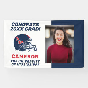 Ole Miss Football helm   Donkerblauw Spandoek