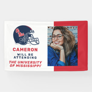 Ole Miss Football helm   Donkerblauw Spandoek