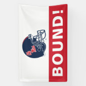Ole Miss Football helm | Donkerblauw Spandoek (Verticaal)