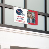 Ole Miss Football helm | Donkerblauw Spandoek (Buitenkant Gebouw)