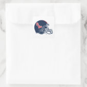Ole Miss Football helm | Donkerblauw Vierkante Sticker (Tas)