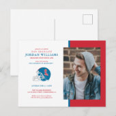 Ole Miss Football helm | Lichtblauw Aankondigingskaart (Voorkant / Achterkant)