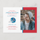 Ole Miss Football helm | Lichtblauw Aankondigingskaart (Voorkant)