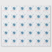 Ole Miss Football helm | Lichtblauw Cadeaupapier (Vlak)